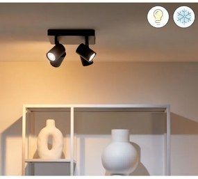 WiZ - LED RGBW Dimmelhető spotlámpa IMAGEO 4xGU10/4,9W/230V fekete Wi-Fi