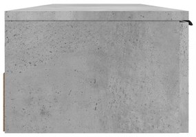 betonszürke szerelt fa faliszekrény 102 x 30 x 20 cm