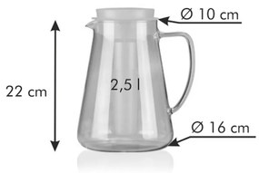Tescoma Teo 2,5 l szűrővel és hűtővel ellátottkancsó, narancssárga