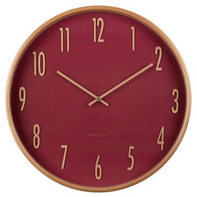 Karlsson 5996RD design falióra, piros, átmérő 40cm