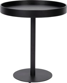 Kerek tárolóasztal tölgyfa dekoros asztallappal ø 40 cm Yuri S – White Label