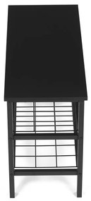 Fekete Fém Cipőtartó, 2 Polcos