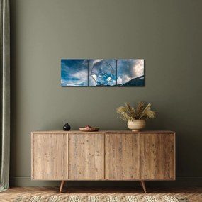 Hegyei kép (órával) (90x30 cm)