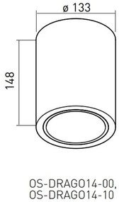 Lámpa Mennyezeti lámpatest DRAGO, max 60W, E27, AC220-240V, 50-60Hz, IP20, 133x148 mm, fehér