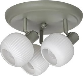 Beltéri karos spotlámpa e14 3x40w szürke soraya