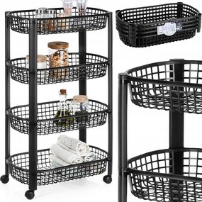 Gurulós babakocsi konyha fürdőszoba polc szekrény tároló kosarak