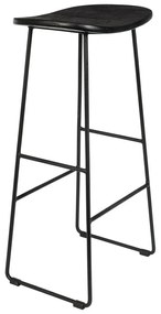Fekete teakfa bárszék (ülésmagasság 76 cm) Tangle – White Label