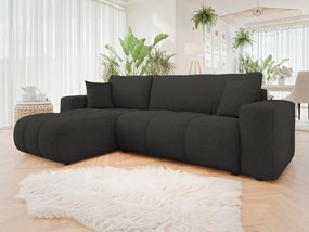 Sarokkanapé Lorew (fekete) (tárolóhellyel). 1105122