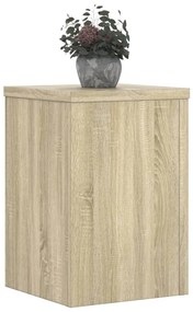 2 db sonoma tölgy szerelt fa növénytartó állvány 25 x 25 x 35cm