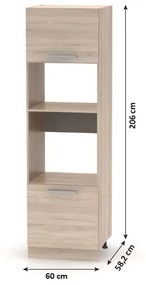 Beépített konyhaszekrény NOPL-084-00 Noliana (sonoma tölgy). 1015436