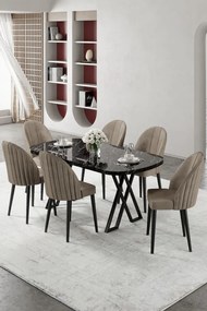 Kaye - Black Marble, Cappuccino
