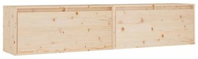 2 db tömör fenyőfa faliszekrény 80 x 30 x 35 cm