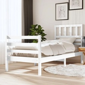 Fehér tömör fa ágykeret 90 x 200 cm