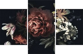 Kép - sötét virágok (90x60 cm)