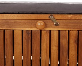 tömör akácfa kerti tárolópad párnával 91 cm