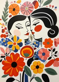 Poszter 39,5x55cm Virágos romantika