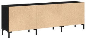 TV Szekrény Fekete Tölgy 150x30x50 cm Műgyanta