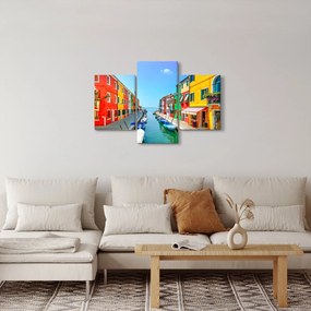 Kép - Burano sziget, Velence, Olaszország (90x60 cm)
