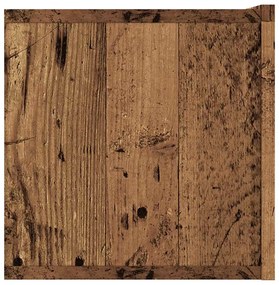 antik fa színű szerelt fa fali TV-szekrény 120 x 30 x 30 cm