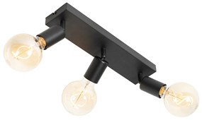Modern fekete spotlámpa téglalap alakú 3-lámpás - Facil