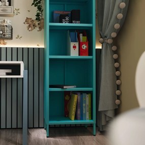 Könyvespolc MARIO, 500 x 1800 x 350 mm, Modern: tengerszínű