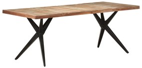 Tömör újrahasznosított fa étkezőasztal 200 x 90 x 76 cm