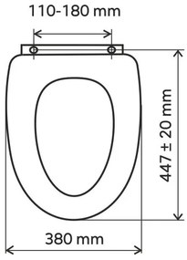 FERRO - SoftClose WC-ülőke MDF/dekor kőris