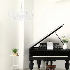 Csillár láncon DONATO 6xE14/40W/230V fehér