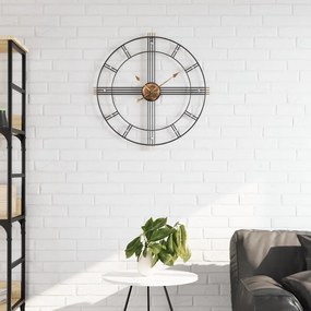 fekete vas falióra Ø60 cm
