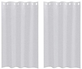 Függönyök függönyökkel 2 pcs Világosszürke 140x175cm Poliészter