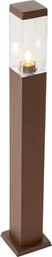 Okos kültéri oszlopos lámpa rozsdabarna 80 cm WiFi P45-tel - Malios