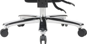 Irodai szék, fekete ekobőr/króm, teherbírás 150 kg, URIEN