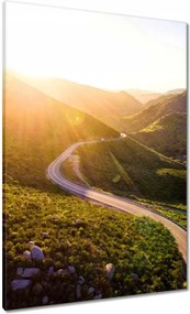 Vászonkép 70x100 Út Erdő Hegyek