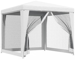 fehér partisátor 4 hálós oldalfallal 2,5 x 2,5 m