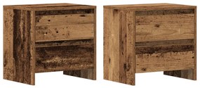 Éjjeli asztal 2 db Régi fa 45x34x44,5 cm Készített fa
