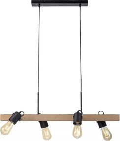 ZUMA LINE 15630-18 CANPO Modern Függesztett Lámpa Természetes Fa E27 IP20