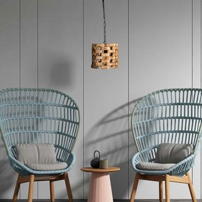 Natúr színű függőlámpa fa búrával ø 20 cm Match – Squid Lighting