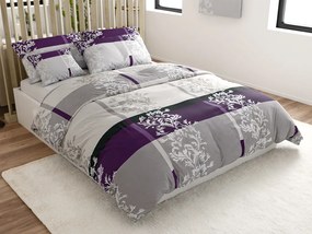 Deluxe pamut ágynemű lila Ágyneműhuzat mérete: 2 db 70 x 90 cm | 200 x 220 cm