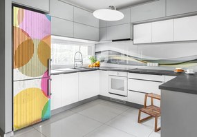 Hűtő matrica Színes körök FridgeStick-70x190-f-122023822