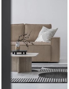 Bézs kordbársony kinyitható sarokkanapé (jobb oldali) Brave Dave – Miuform