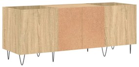 sonoma tölgy színű szerelt fa hanglemezszekrény 121x38x48 cm