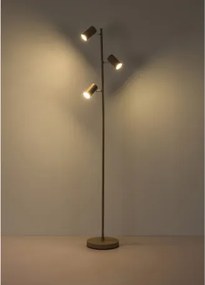 Globo 57911SSA Állólámpa, homokszínű fém, fehér, fehér PVC kábel, lábkapcsoló a kábelen, forgatható/dönthető, ø: 230mm, M: 1540mm, kábelhossz 1800mm, 3x GU10 5W 230V izzók nélkül