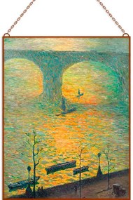 Emile Claus - London Waterloo Bridge üvegkép, falikép