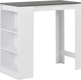 vidaXL fehér bárasztal polccal 110 x 50 x 103 cm
