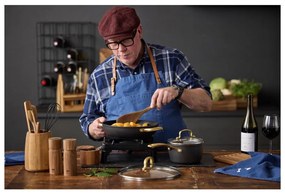 Indukciós tűzhelyhez alkalmas alumínium lábas fedővel, tapadásmentes felülettel 1,5 l – Holm