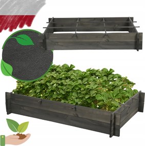 Zöldségtároló ládák fűszernövények ágyás magasított virágtartó inspekt120x80cm Eko