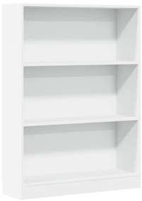 fehér szerelt fa könyvespolc 80 x 24 x 109 cm