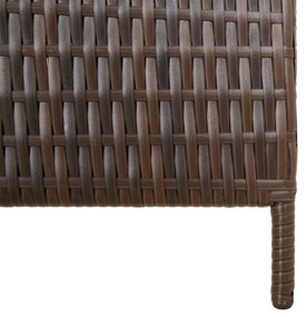 barna 6-paneles polyrattan térelválasztó