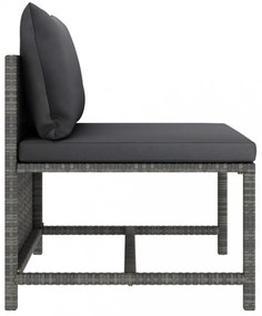 vidaXL 12 részes szürke polyrattan kerti ülőgarnitúra párnákkal