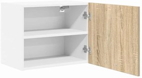 Függő szekrény Riga 2 pcs Sonoma tölgy és fehér 50 x 31 x 40 cm